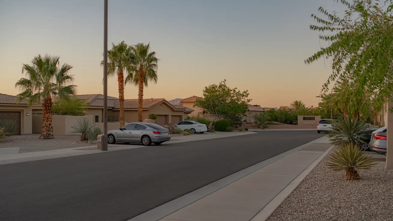 Vehicles on a Gilbert, Arizona road covered by an auto insurance policy